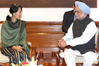 Suu Kyi meets PM, says its good to be back